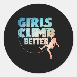 Coole Boulderkunst für Frauen Mädchen Indoor Bould Runder Aufkleber