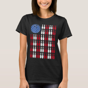 Coole Bowling Bowler Men Women Team American Flag T-Shirt