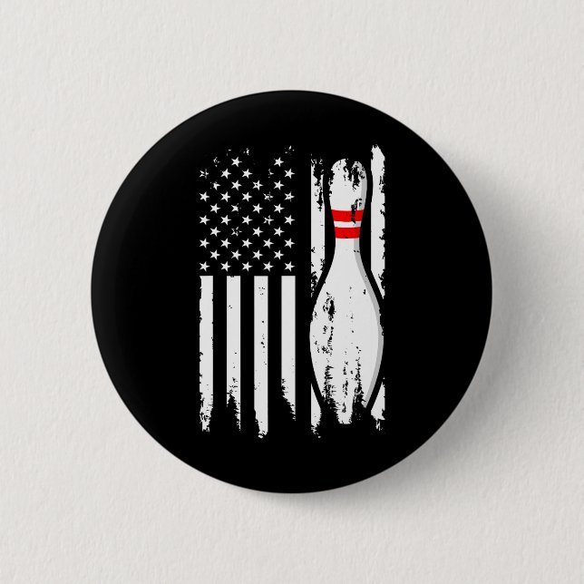 Coole Bowling-Gestaltung für Männer Frauen Bowler  Button (Vorderseite)