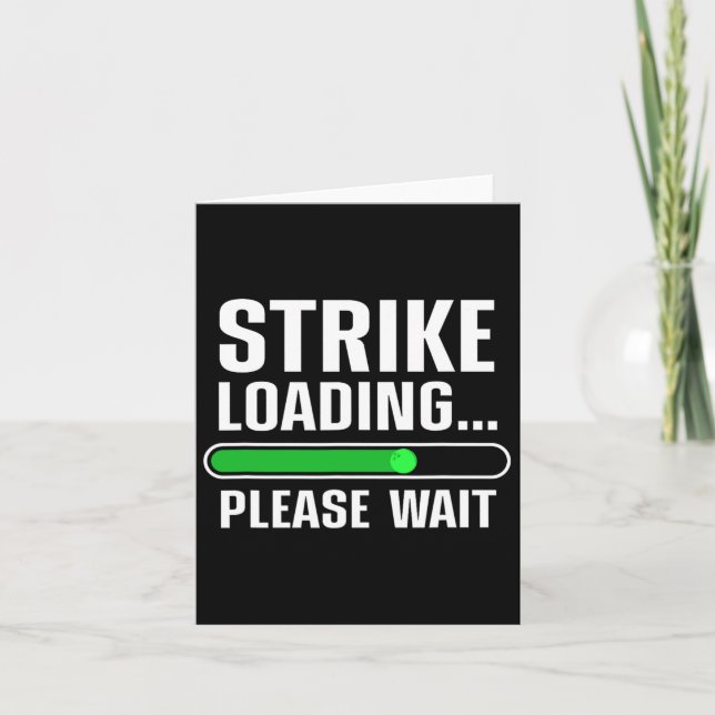 Coole Bowling Kunst für Männer Frauen Kinder Bowle Karte (Vorderseite)