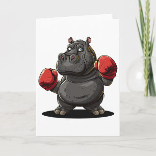 Coole Boxer Kostüme für Nilpferd und Tiere Karte