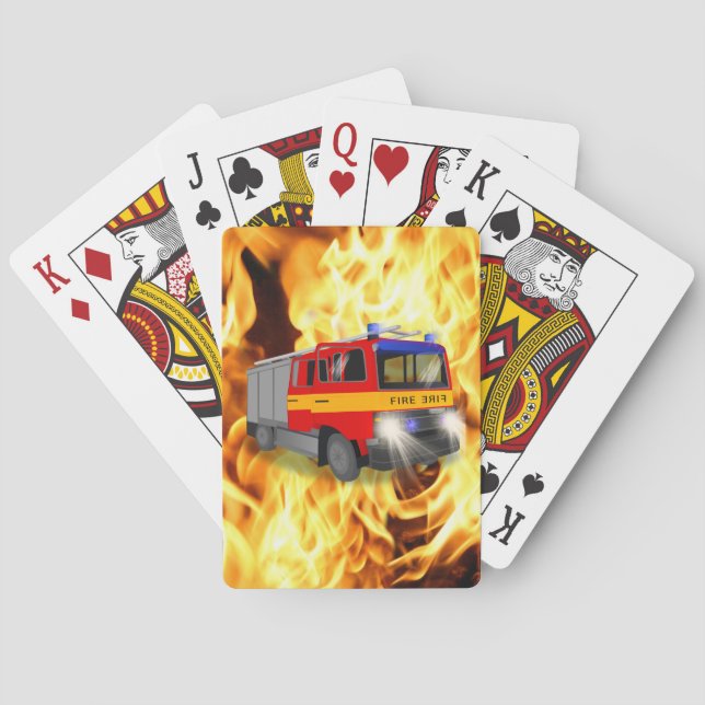 Coole Brandschutzkonzeption für den Cartoon von Ki Spielkarten (Rückseite)