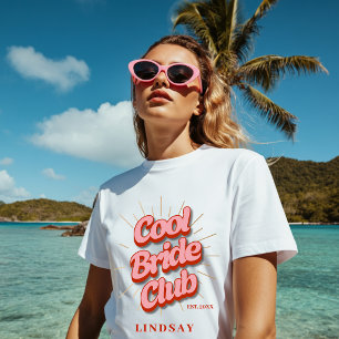 Coole Brautclub Retro Junggesellinnenabschied T-Shirt