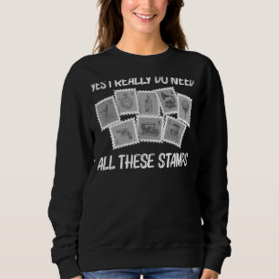 Coole Briefmarke für Frauen Briefmarke Sammeln von Sweatshirt