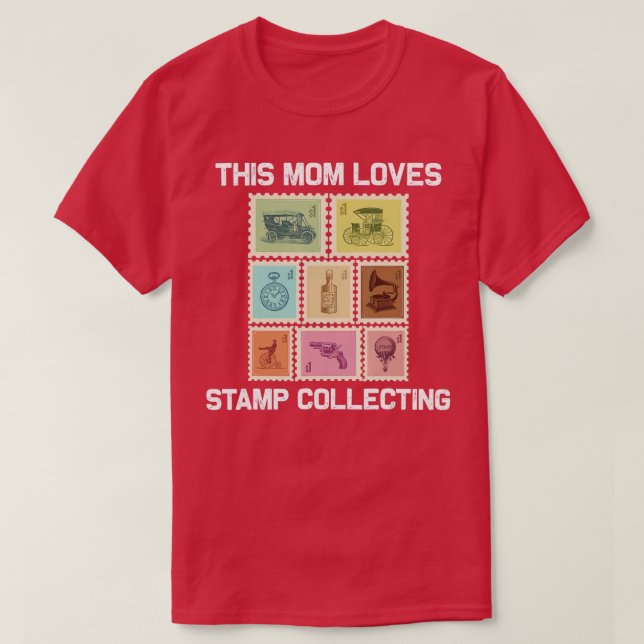 Coole Briefmarke für Mama Mama Briefmarke Sammeln  T-Shirt (Design vorne)