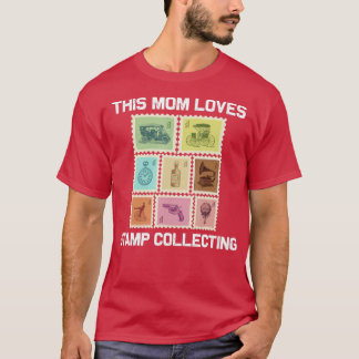 Coole Briefmarke für Mama Mama Briefmarke Sammeln  T-Shirt