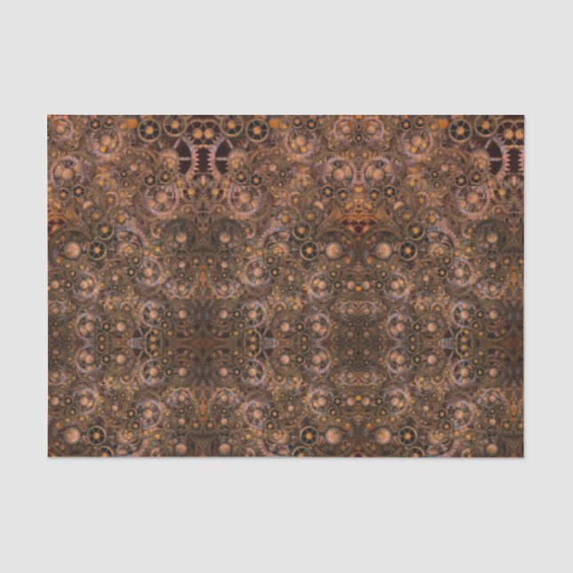 Coole Bronzeantike übersetzt Steampunk Seidenpapier (Vorderseite)
