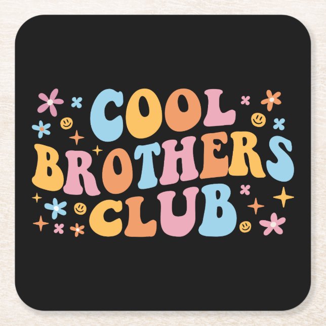 Coole Brüder Club III Rechteckiger Pappuntersetzer (Vorderseite)