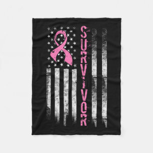 Coole Brustkrebserkrankung - Frauen rosa Flagge Fleecedecke