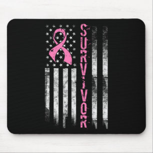 Coole Brustkrebserkrankung - Frauen rosa Flagge Mousepad