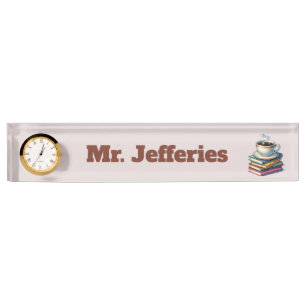 Coole Bücher für Kaffeelehrer Namensplakette