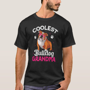 Coole Bulldog Oma Funny Dog Lover Mama Frauen T-Shirt