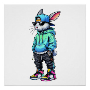 Coole Bunny Kaninchen Sonnenbrille Ostertag Für Ju Poster