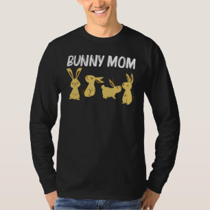 Coole Bunny-Kunst für Mama-Mutter-Hase Jersey Woll T-Shirt
