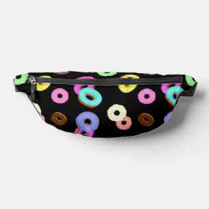 Coole, bunte Donuts schwarz Bauchtasche