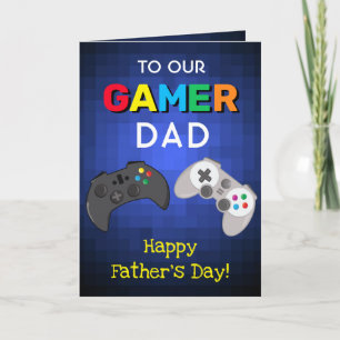 Coole bunte Papa Gamer   Vatertag Karte