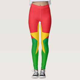 Coole Burkina Faso Flag Fashion Leggings