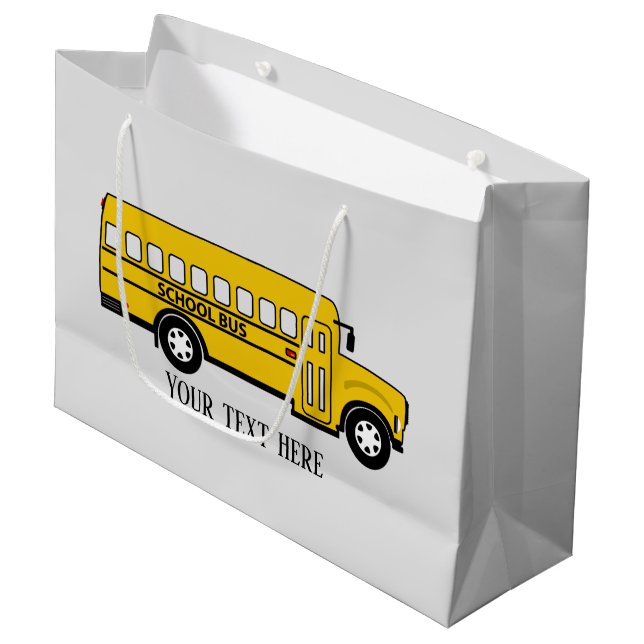 coole Busfahrer fügen Text Große Geschenktasche hi Geschenktüte (Vorderseite Schrägansicht)