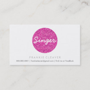 COOLE BUSINESS-KARTE Fettfleck Rosa Glitzer Effekt Visitenkarte