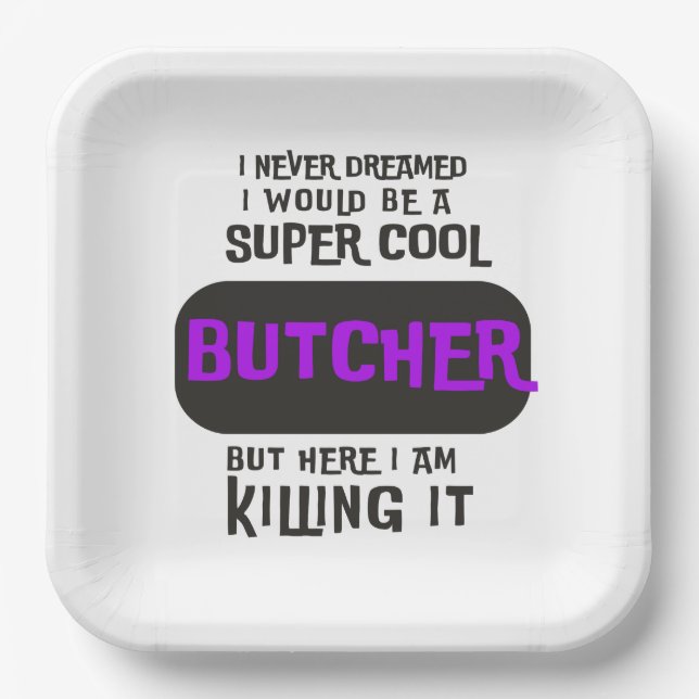 Coole Butcher Pappteller (Vorderseite)
