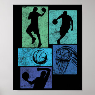 Coole Bysketbyll Design Bysketbyll Player Sports Poster