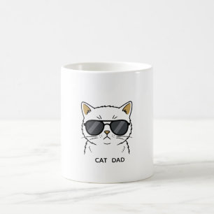 Coole Calico-Katze mit Sonnenbrille Kaffeetasse