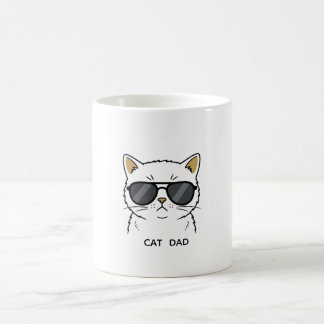 Coole Calico-Katze mit Sonnenbrille Kaffeetasse