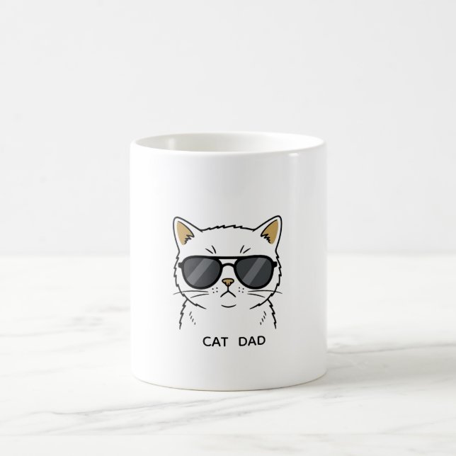 Coole Calico-Katze mit Sonnenbrille Kaffeetasse (Mittel)