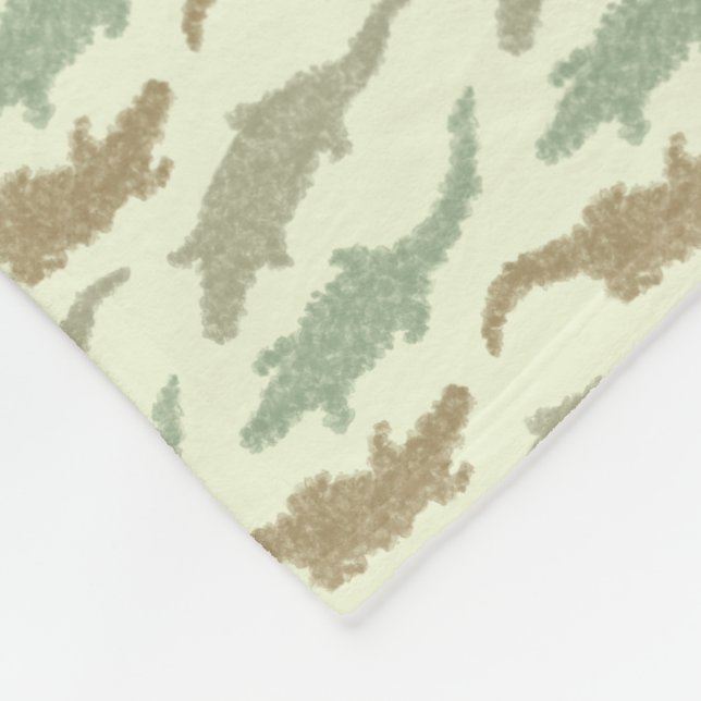 Coole Camouflage Alligatoren - nahtloses Muster. Fleecedecke (Ecke)