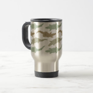 Coole Camouflage Alligatoren - nahtloses Muster. Reisebecher