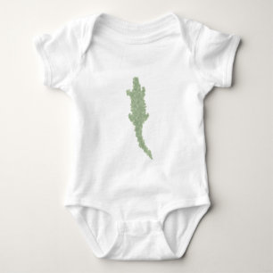 Coole Camouflage Alligatoren - transparent. Baby Strampler