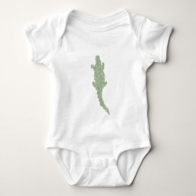 Coole Camouflage Alligatoren - transparent. Baby Strampler (Vorderseite)