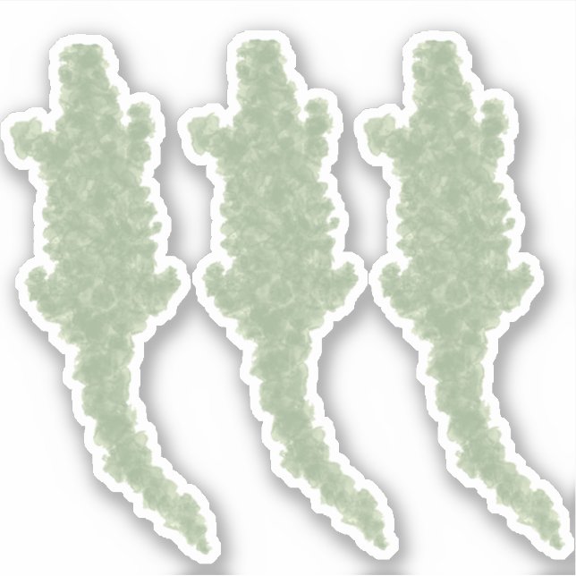 Coole Camouflage Alligatoren - transparenter, benu Aufkleber (Vorderseite)