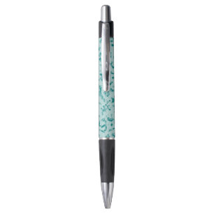 Coole Camouflage aquamarin auf hellblauem Kugelschreiber