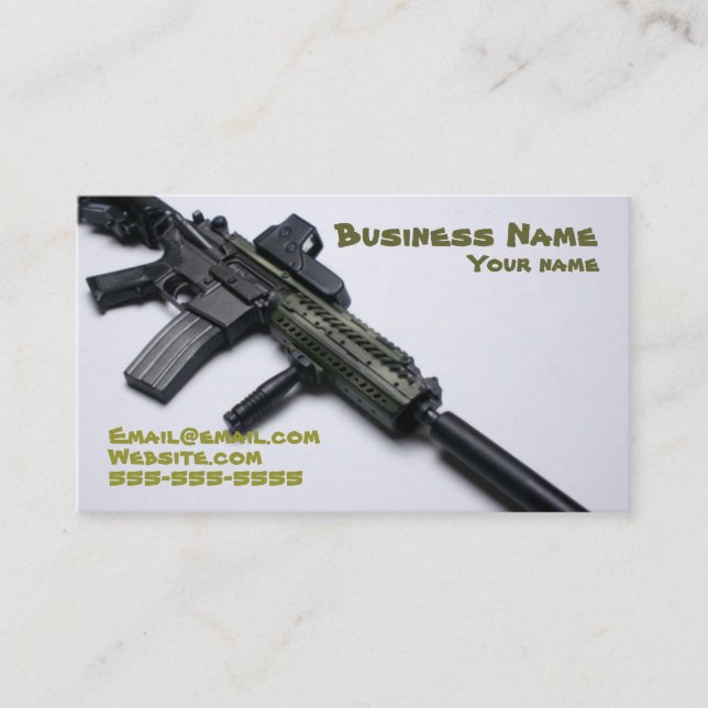 coole Camouflagefeuerwaffen-Geschäftskarte Visitenkarte (Vorderseite)