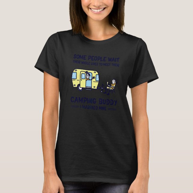 Coole Camping-Budgethilfen für Männer Frauen Ehemä T-Shirt (Vorderseite)