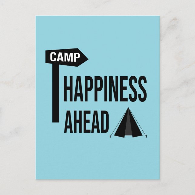 Coole Camping-Karte Postkarte (Vorderseite)