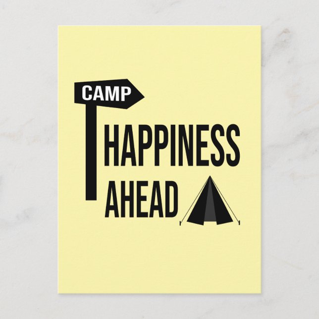 Coole Camping-Karte Postkarte (Vorderseite)