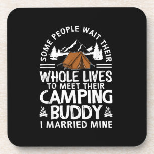 Coole Camping-Kumpels-Geschenke für Männer Frauen Getränkeuntersetzer