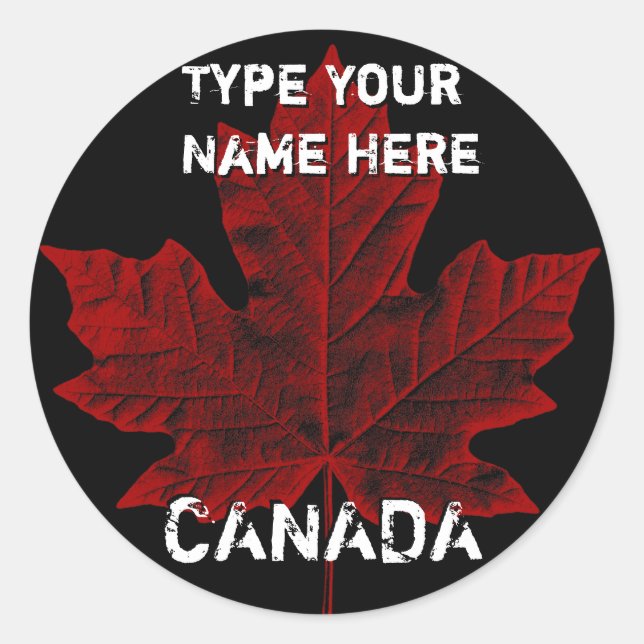 Coole Canada Stickers Personalisiert Canada Sticke (Vorderseite)