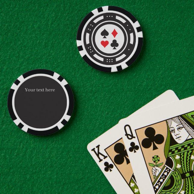 Coole Casino-Liebhaber fügen Text hinzu Pokerchips (Pokertisch (doppelt))