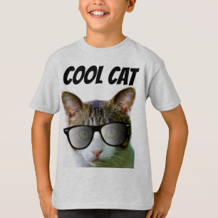 COOLE CAT BOYS CAT LOVER KIDS T - Shirt