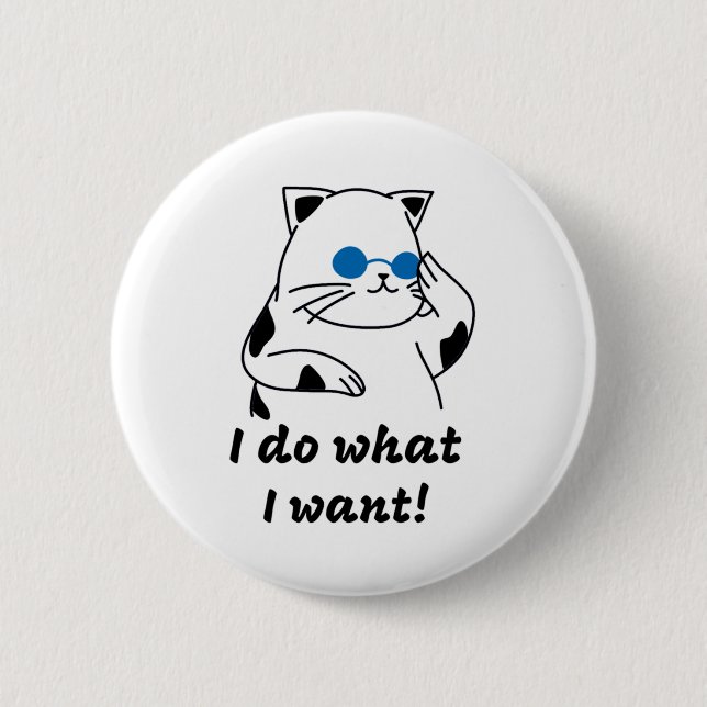 COOLE CAT BUTTON (Vorderseite)