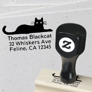 Coole Cat-Rücksendeadresse Gummistempel