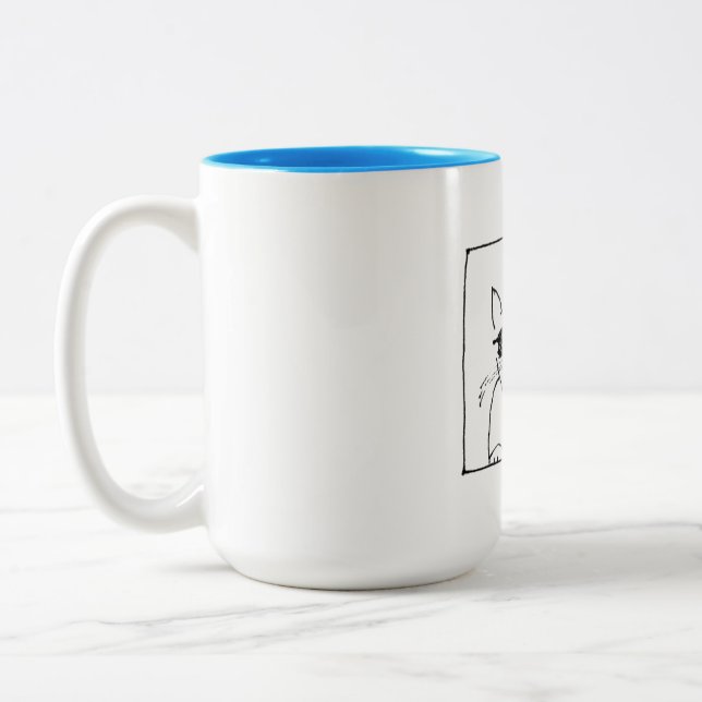 Coole Cat-Tasse Zweifarbige Tasse (Links)