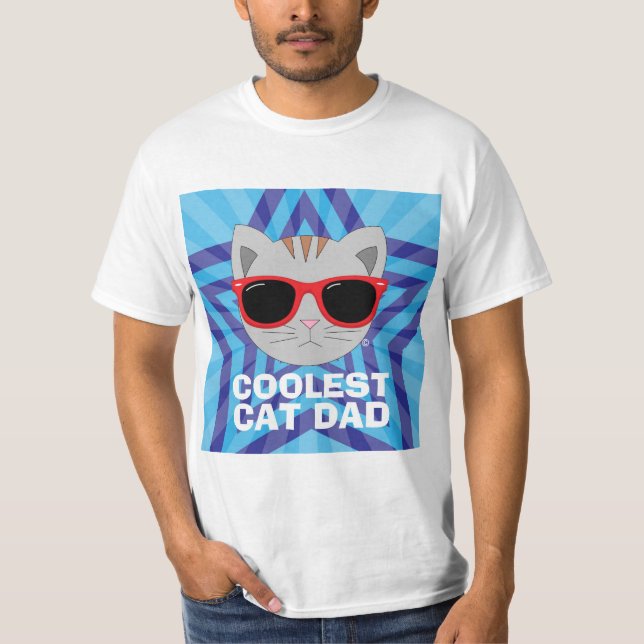 COOLE CAT VATER Sonnenbrille T-Shirt (Vorderseite)