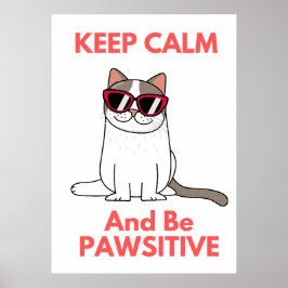 Coole Cat Wearing Brillen Quotes Poster