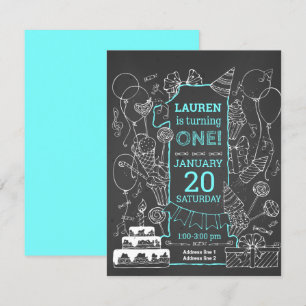 Coole Chalk-Designs Niedliche Khalkboard-Zeichnung Einladung