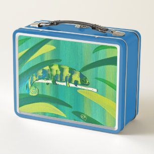 Coole Chamäleon-Kunst auf Metall-Lunchboxen Metall Brotdose