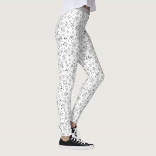 Coole Chemie Atom Science Schwarz-weiß Pattern Leggings